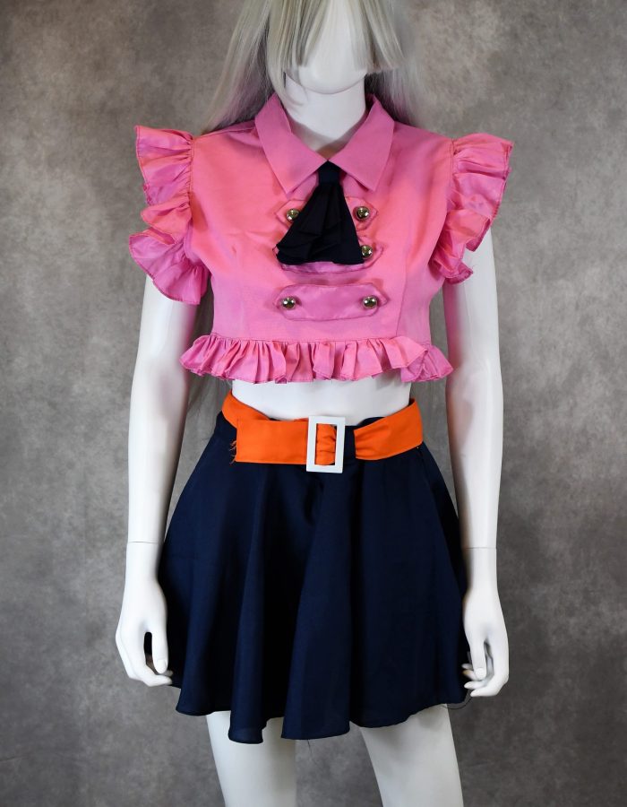 Anime Seven deadly sins Elizabeth Liones pink cosplay costume outfit.