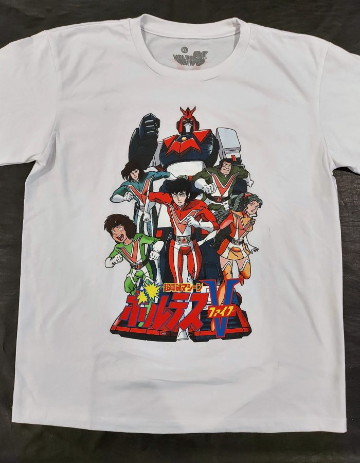 Super robot Tshirt Voltes V white